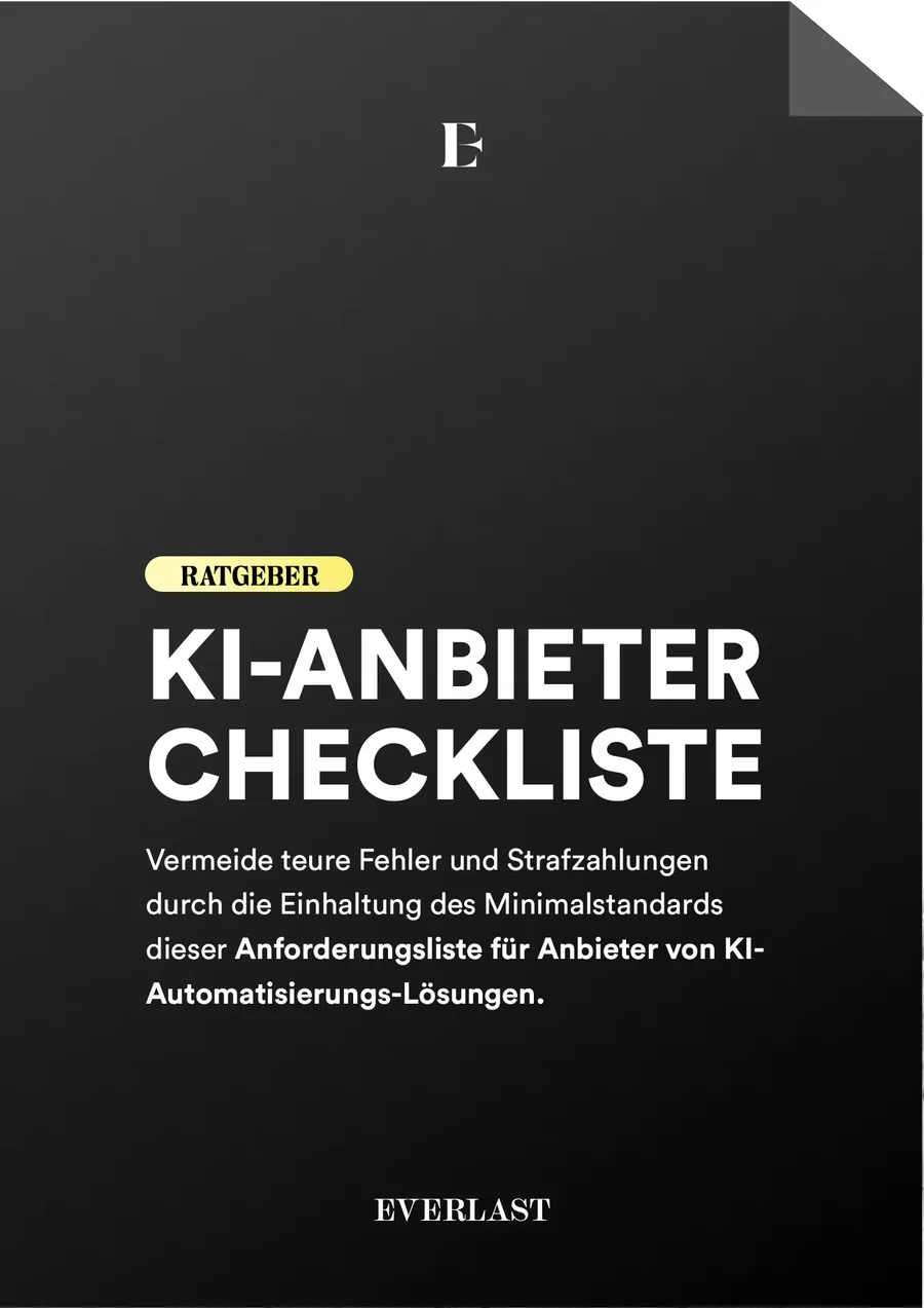 Cover: KI-Anbieter Checkliste